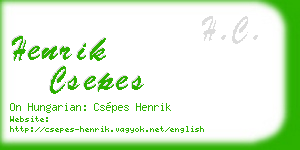 henrik csepes business card